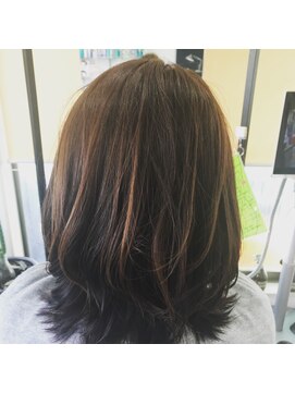 ヘアーデザイン ピニック(hair design P2C) まとまりの良いミディアムカールスタイル。