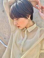 カルナ バイ エルモ(calna by ELMO)&nbsp;【丸みショート×前髪あり】ハンサムショート グレーベージュ