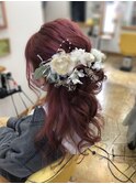 ルーズハーフアップスタイル