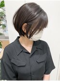 大人かわいい耳かけ丸みショートボブ20代30代髪型