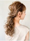 ★20代30代40代◎結婚式ポニーテールモテ髪ヘアアレンジ#96_0806