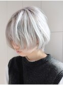 ホワイトシルバー_チェリーブラウンフェミニンロング_ba373881