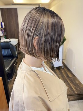 スケッチ(sketcH) 内巻きボブ×ハイトーンカラー×ハイライト◇20代30代40代