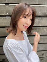 ナナナパレナ 梅田店(nanana parena) シースルーバングかわいい顔まわり/くびれミディピンクブラウン