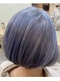 アグ ヘアー シーファ 石巻さくら町店(Agu hair sifa)&nbsp;ペールブルーにピンクのハイライト☆色落ちが綺麗♪♪