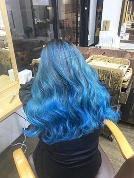 ユートピア(U topia) バレイヤージュ/ハイライト/夏/ターコイズカラー