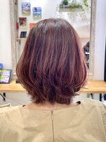 コンフィープラス(comfy plus) 大人可愛いピンクベージュダブルカラーくびれボブ透明感小顔