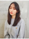ニュアンスストレート韓国ヘア×前髪アンニュイレイヤーカット