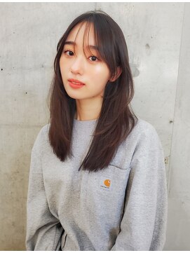 ガーデン オオタカノモリ(garden otakanomori) ニュアンスストレート韓国ヘア×前髪アンニュイレイヤーカット