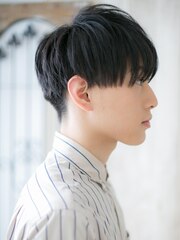 黒髪で優しい印象の重軽フレンチカジュアルマッシュa新所沢