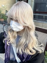 オアシス 表参道(OASIS) ハイトーンケアブリーチベージュブロンド外国人風透け感カラー