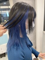 デザインカラー黒髪インナーカラーアンブレラカラー裾カラー池袋