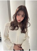 韓国ウェーブ×シフォンブラウン×大人可愛いレイヤー×前髪川又
