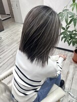 ベルヘアーデザイン 堺東(Belle hair Design)&nbsp;コントラストハイライト/ミディアム/ハイライト/外国人風