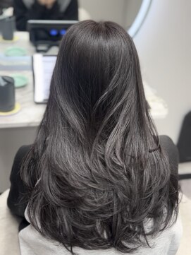 ピリオド 松阪(Period.) ロングヘアーグレージュ髪質改善 松阪美容室