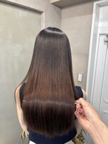 ファビ 渋谷(Fab)&nbsp;くびれヘア/暗めカラー/アプリコットオレンジ/縮毛矯正