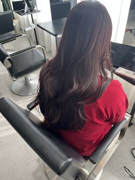 リス バイ ソヨン(Lis by SOYON) 黒髪/グレーベージュ/レイヤーロング/前髪パーマ/髪質改善