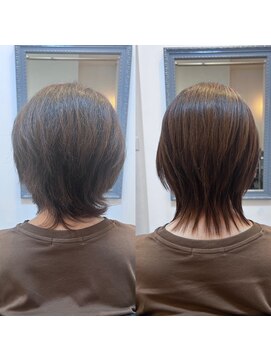 ナイン 田辺(nine) 髪質改善ストレート　ミディアムウルフ