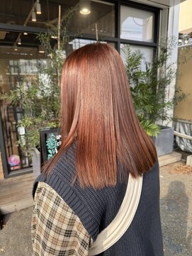 リールヘアー 大野城店(rire hair) オレンジブラウン/ブリーチなし