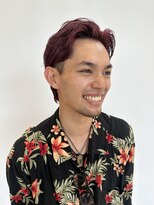 サラ ビューティ サイト 春日(SARA Beauty sight)&nbsp;ワインレッド×センターパートショート