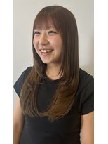 ヘアサロン エン(hair salon en.)&nbsp;柔らかくツヤめく◎キャラメルブラウンカラー