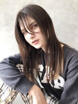 アイティー バイ アルバム 浦和店(IT by ALBUM) ストレートスタイル_ココアブラウンフリンジウェーブ_26815