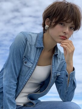 ブラウヘアアンドケア(care) 抜け感ふんわりショートパーマ