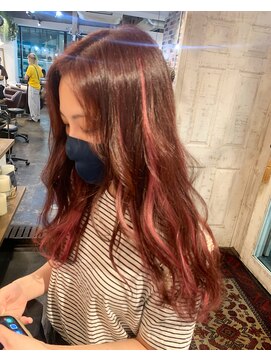 トロニー(TLONY) ピンクベージュ/ピンクハイライト/エクステごとカラー miaki