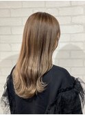 大人可愛い/ケアブリーチ/ハイライト/ベージュ/透け感カラー