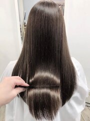 似合わせカットツートンカラーくびれヘアアースカラー