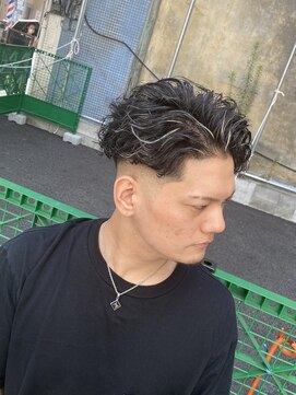 ドルクス 日本橋(Dorcus) かきあげワイルドパーマ！ホワイトメッシュ　メッシュ