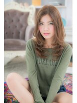 ミック 日暮里店(miq)&nbsp;外国人風無造作カール段カットオレンジブラウンa1