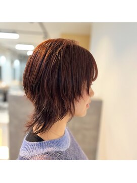 ドットエフ(.f) ウルフカット/レッドブラウン