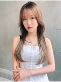 Liberte銀座 大人可愛い顔まわりレイヤー×ベージュ