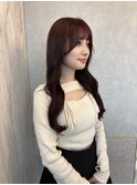 韓国ヘア×チェリーブラウン