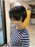 大人ショートボブ丸みショートカットマッシュショート前髪あり
