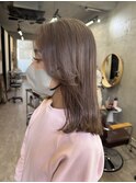 ベージュカラー　ブリーチあり
