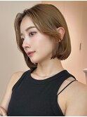 結べない長さ前髪なし顔周りボブ