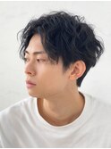 博多/髪質改善/チャコールグレー×韓国風センターパート
