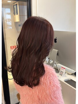 ピンクベージュ　新宿/髪質改善/小顔カット/縮毛矯正/透明感