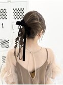 《sheer/氏家》#結婚式お呼ばれ#タイト#ヘアセット#リボン