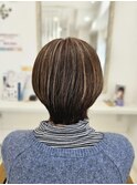 立体感が出るハイライト×大人ショートスタイル