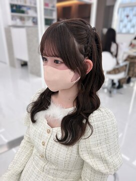 コア プラス 立川(COA PLUS) 結婚式ヘア卒業式ヘア髪質改善ダブルカラーハーフツイン轟れな