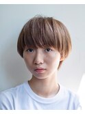 ベージュカラー#ダブルカラー#マッシュショート#ケアブリーチ