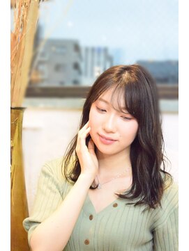 ロストシティ 横浜(LOST CITY) カーキグレージュ×ゆるふわセミロング