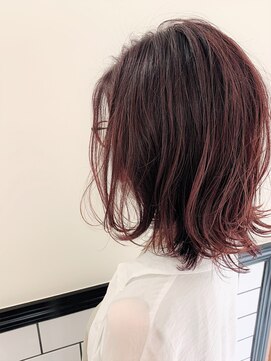 ビーハイブアヴェダ PARCO2店(BEHIVE AVEDA) [BEHIVE 高橋]　くびれレイヤー×ピンクベージュ