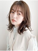 美髪セクションカラー大人可愛い外ハネボブ似合わせカット