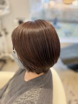 ヘアーデェカラー(hair de KOLOR) 【つくば】艶髪ショートボブ×白髪ぼかしハイライトブリーチ無し