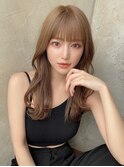 20代30代大人かわいいセミロングヘア★クリスタルベージュ