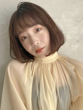 プアメリア 名古屋(Puamelia) モテ愛され内巻きボブ/透け感ブラウン